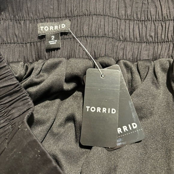 TORRID Sz 2 Midi Poplin Tiered Elasticized Waist Pockets Lined Skirt NEW W/ TAG - Picture 10 of 11